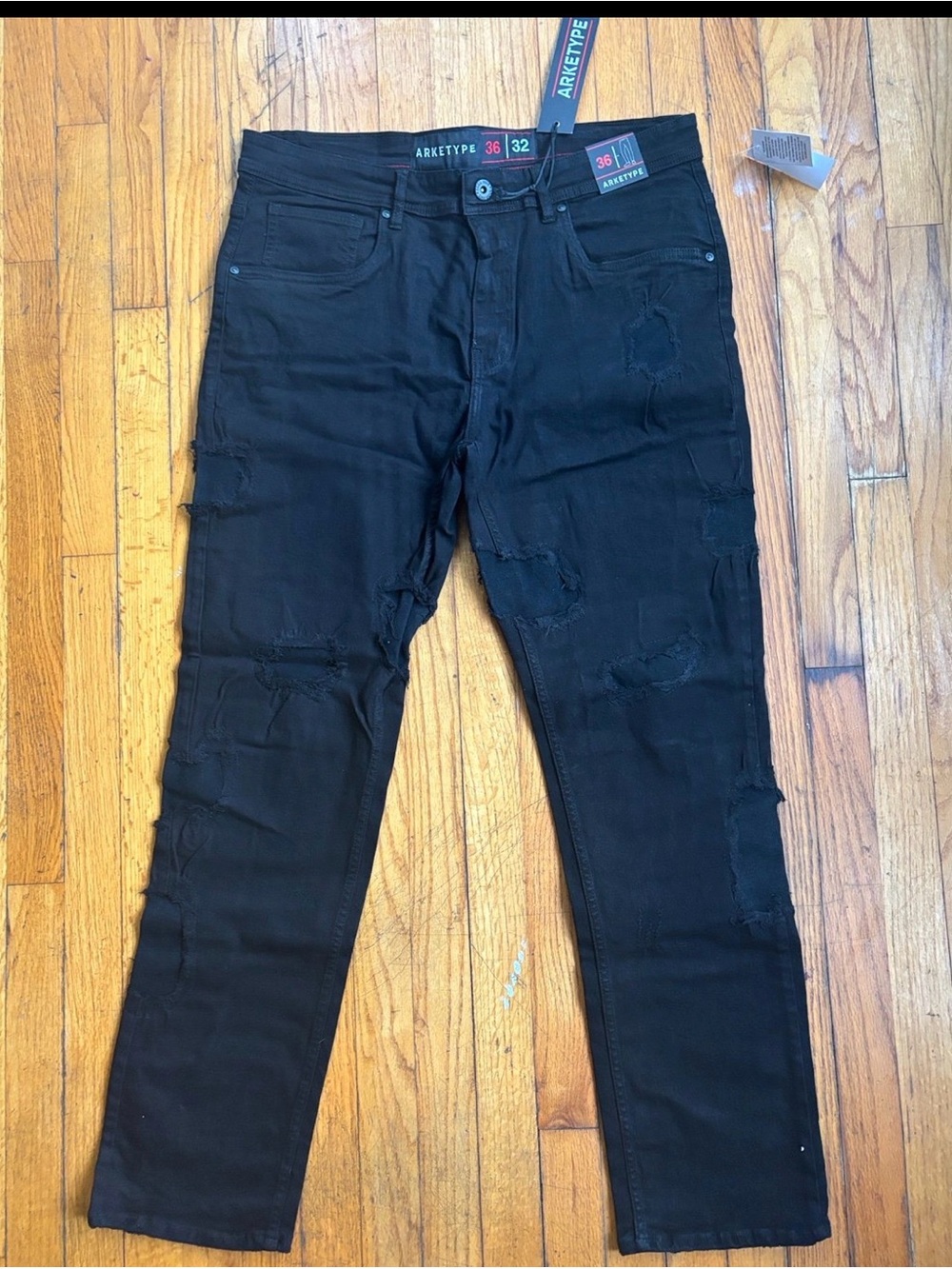 Arket Black Skinny Distressed Men’s Jeans